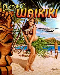 Discover Waikiki Giclee by Garry Palm <! local>