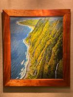 View Over the Edge Original Oil Framed by Harry Wishard <! local>