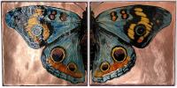 On the Wings 15x30 Mixed Media Diptych by Houston LLew <! aesthetic>
