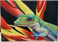 <b>*NEW*</b> Mr. Gecko 5x7 Original Acrylic by MsW <! local>