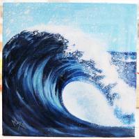 Baby Wave 4x4 Acrylic & Resin by MsW <! local>