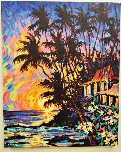<b>*NEW*</b> Sunset Cove 24x30 Original Acrylic by Camile Fontaine <! local>