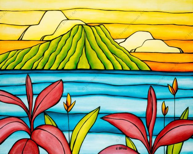 Daydreams of Diamond Head LE Giclee by Heather Brown <! local>
