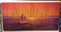 Holukea Sunset 24x48 Original on Mango by David Gallegos <! local>