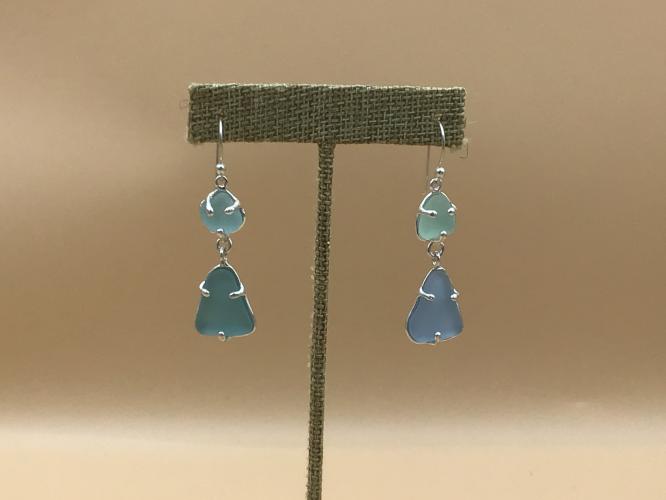 Blue Seaglass SS Mix & Match Earrings by Ingrid Lynch <! local> <! aesthetic>