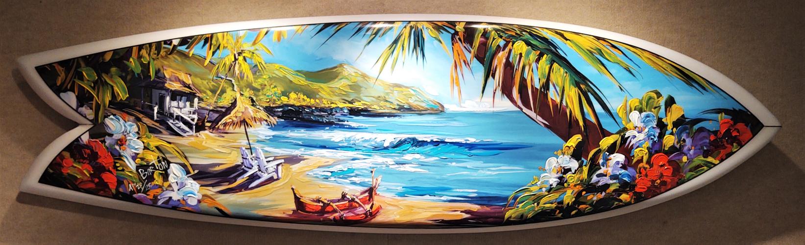 <b>*NEW*</b> Captured in Time 21x72 Surfboard Giclee #20/25 SOLD OUT EDITION by Steve Barton