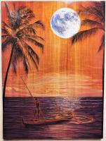 Hawaiian Pole Fisherman Original on mango by David Gallegos