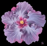 <b>*NEW*</b> Amethyst Angel Hibiscus GW Artist Enhanced Giclee by MsW <! local>