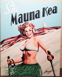 Ski Mauna Kea Giclee by Garry Palm <! local>