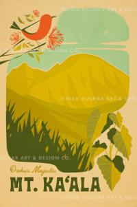 Mt. Kaala (Oahu) Framed Giclee by Nick Kuchar <! local> <! aesthetic>