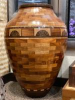 Large Vessel w inlay fan design by Gregg Smith