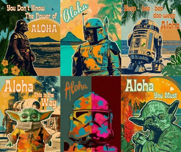 Star Wars Matted Prints by Aloha Art by <b>*NEW*</b> <br> <a></a>May the Fourth Be with You