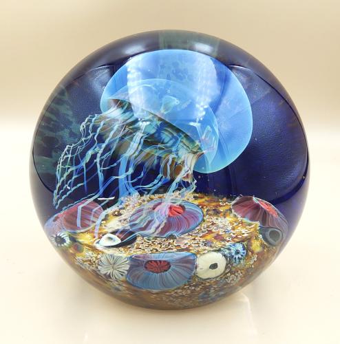 Moon Jellyfish Sideswimmer Seascape #76323 by Richard Satava