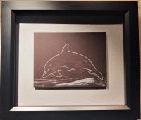 Dolphin 9x12 Framed Original Silver Drawing [Original Price: $1,900] by Robert Wyland
