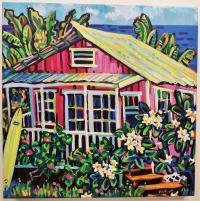 <b>*NEW*</b> Banana Patch Cottage 20x20 Original Acrylic by Camile Fontaine <! local>