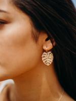 <b>*NEW*</b> Manoa Monstera Leaf GF Drop Earring by Kiele Jewelry <! local> <! aesthetic>