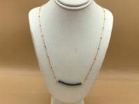 Black 3.3ct Diamond & Gold Beads 14K GF Necklace by Pat Pearlman <! local>
