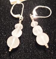 Rose Quartz SS Earrings by Genesis Collection
