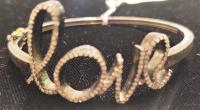 Love 1.19c Diamond SS Bracelet w/14k Gold Details by Genesis Collection