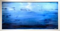 Tranquility Blue Framed 24x48 Original on Panel by <! Vera> Vera <! Kirkpatrick><! local>