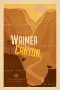 Waimea Canyon (Kauai) Framed Giclee by Nick Kuchar <! local> <! aesthetic>