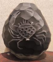 Sm Olive Crab Pebble Vase by Heather Mettler <! local>