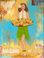 <b>*NEW*</b> Hawaiian Pineapple 24x30 Enhanced Giclee by Olivia Belle <! local>