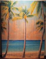 Palm Diptych #7 42x32 on Mango by David Gallegos <! local>