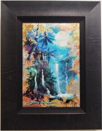 <b>*NEW*</b> Moonlight Magic 11x16 Framed Mixed Media Giclee with Unique Gold Leaf Enhancements by James Coleman