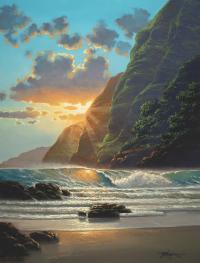 <b>*NEW*</b> Golden Paradise Giclee by <b>*NEW ARTIST*</b><br>Rodel <a></a>Gonzalez