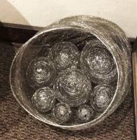 Sterling Silver Basket Full of Spheres by Cindy Luna <! local>