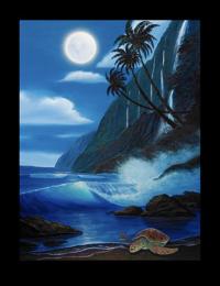 Blue Moon Tranquility 31x 39.5 Giclee SN of 750 by Robert Wyland