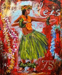 <b>*NEW*</b> Fresh Leis  24x20  Original Acrylic on Canvas by Shawn Mackey