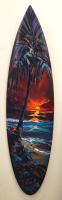 <b>*NEW*</b> Afterglow Original Acrylic on 6ft Surfboard by Steve Barton
