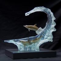 Ocean Wave LE Lucite Sculpture by Robert Wyland