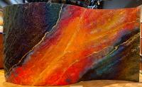 <b>*NEW*</b> Lava Wave Wall 14x22 Glass Sculpture by Marian Fieldson