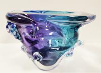 Cool Blue Gnarly Bowl by Leon Applebaum