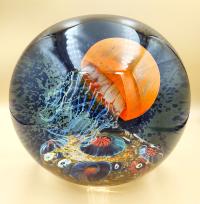 <b>*NEW*</b> Pacific Coast Jellyfish Sideswimmer Seascape #101923 by Richard Satava