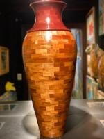 Tall Vase Koa Purple Heart #1429 by Gregg Smith