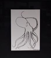 <b>*NEW*</b> Octopus 7x10 Framed Drawing by Robert Wyland