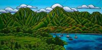 Sailboats at Hanalei LE Giclee by Heather Brown <! local>