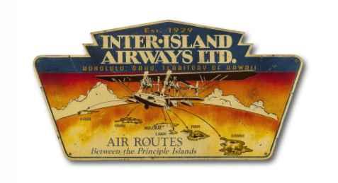 Inter-Island Airways Map by Steve Neill <br><b>[Custom Orders Not Currently Being Accepted]</b> <! local>