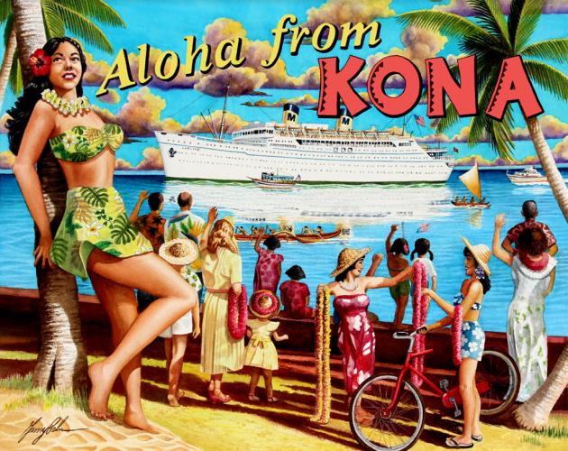 Aloha from Kona Giclee by Garry Palm <! local>