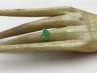 Double-Drilled Green Sea Glass SS Ring Sz 4 by Ingrid Lynch <! local> <! aesthetic>