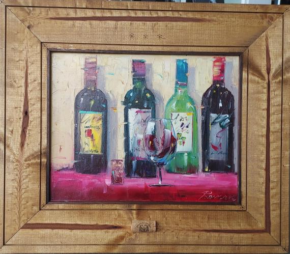 Celebrate with Friends 18x21 Framed Original Oil by Roman Czerwinski by <b>*NEW*</b> <br> <a></a>Father's Day Is June 18th!