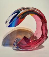 Open Transformation Rainbow Wave Sculpture by Leon Applebaum <! aesthetic>