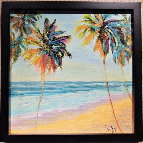 <b>*NEW*</b> Soft Sands 12x12 Framed Original Oil on Board by Dan Young <! local>