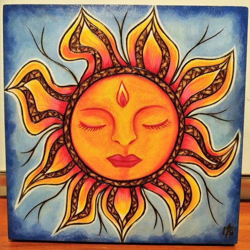 <b>*NEW*</b> Like the Sun 8x8 Paint on Wood by Alexandra Gutierrez