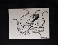 <b>*NEW*</b> Octopus 9x12 Framed Drawing by Robert Wyland