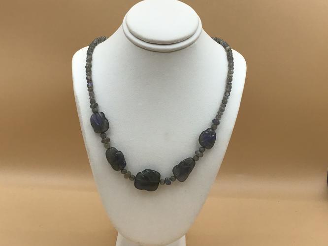 <b>*NEW*</b> Quintuple Carved Labradorite Beads GF Necklace by Pat Pearlman <! local>